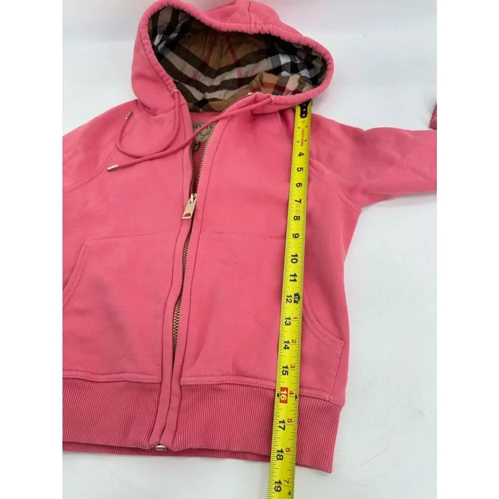 Burberry Pink Zip-Up Hoodie Kids Size XS